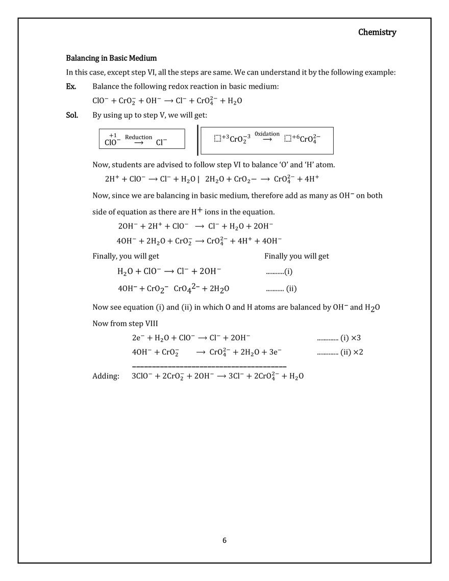 Some Basic Concepts of Chemistry Redox Reaction - Page 6