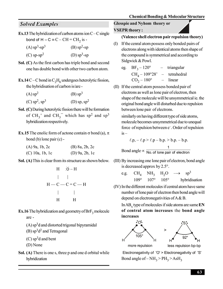 Chemical Bonding & Molecular Structure - Page 11
