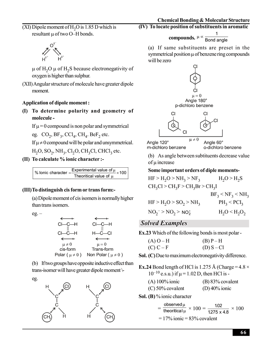 Chemical Bonding & Molecular Structure - Page 15