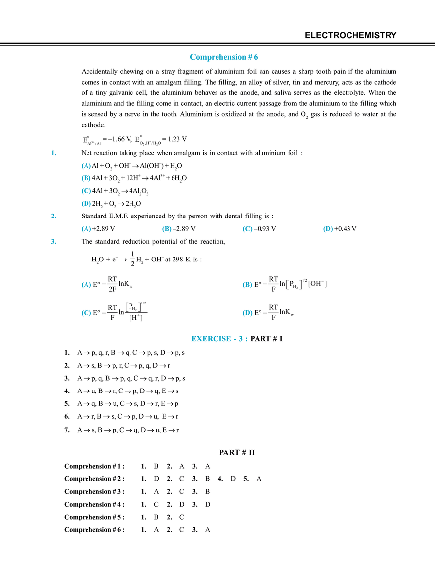 Electrochemistry Exercise # 3 - Page 7