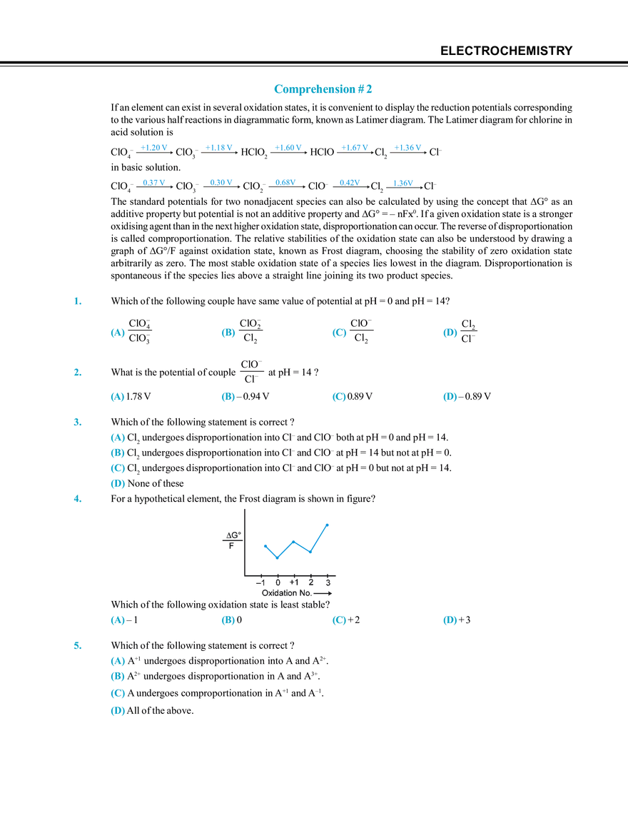 Electrochemistry Exercise # 3 - Page 3