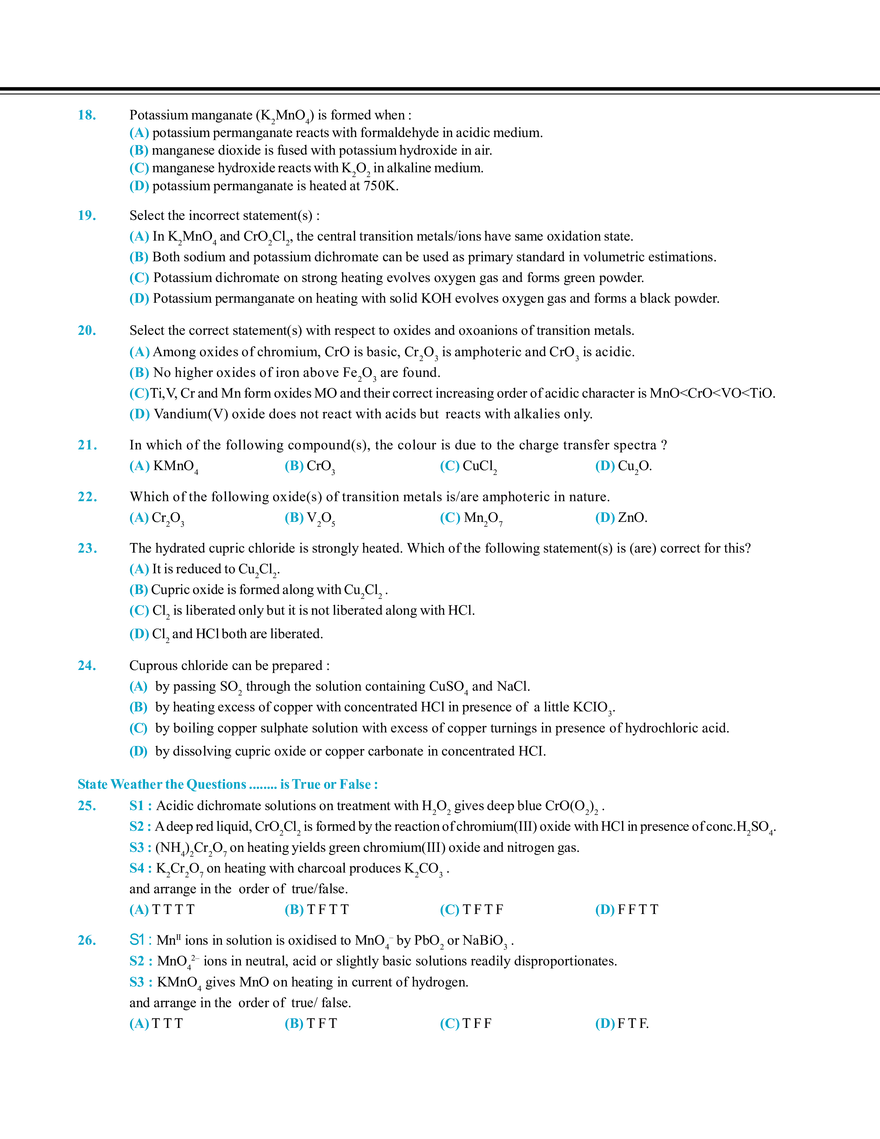 Transition Elements Exercise # 2 - Page 3