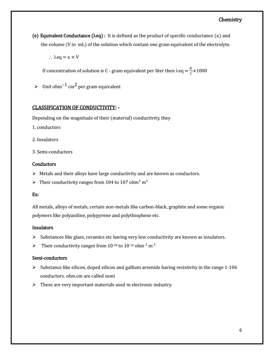 Conductance of Electrolytic Solutions - Page 10