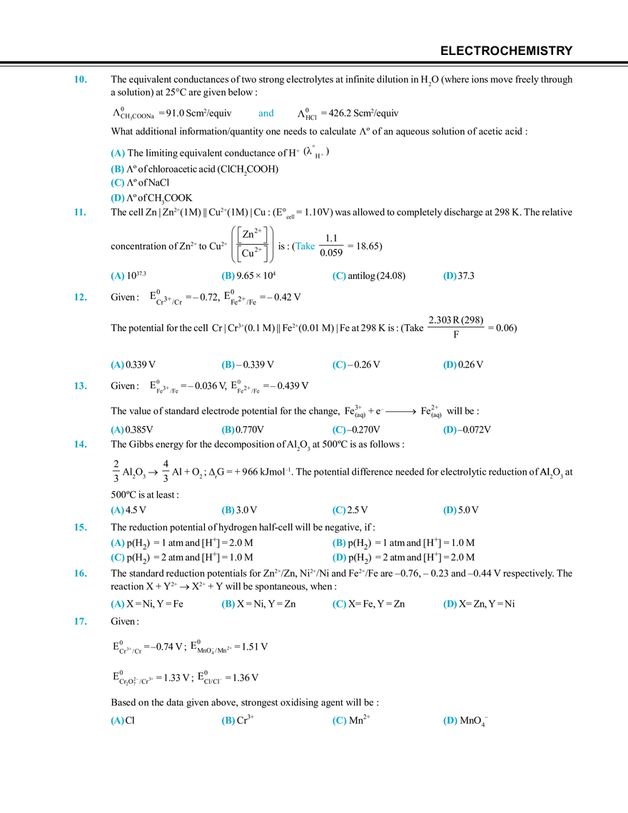 Electrochemistry Exercise # 5 - Page 2