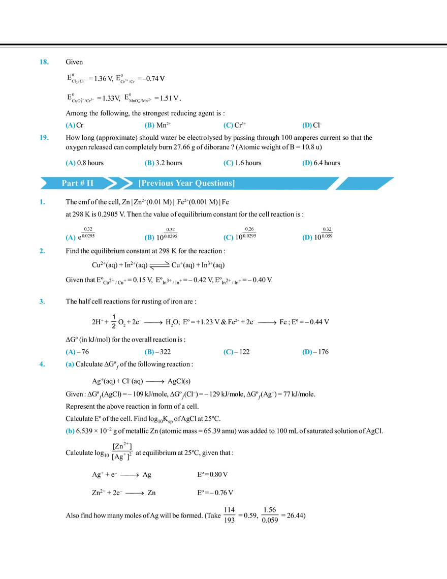 Electrochemistry Exercise # 5 - Page 3