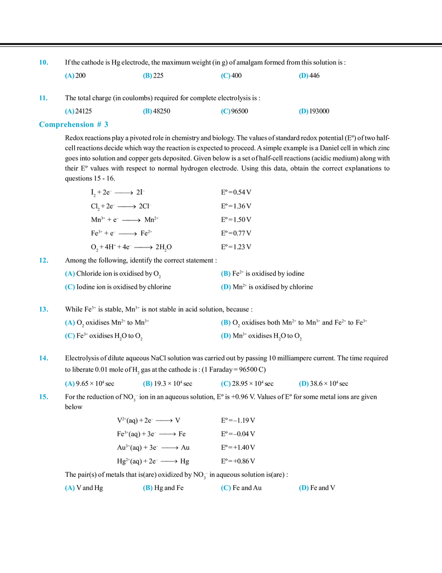 Electrochemistry Exercise # 5 - Page 5