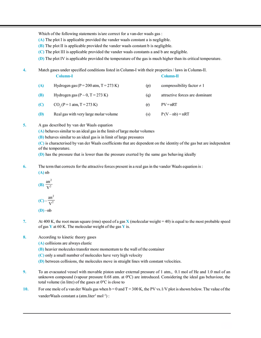 Gaseous State Exercise # 5 - Page 3