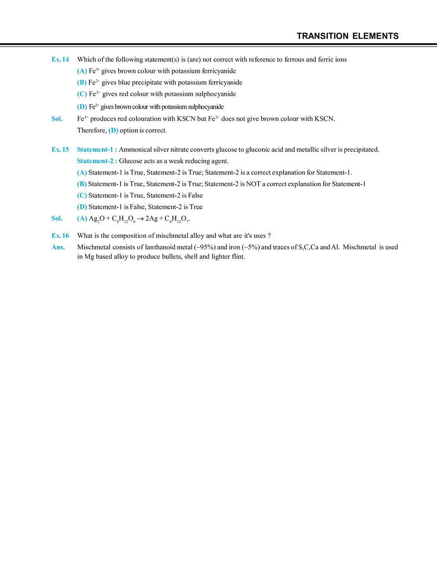 Transition Elements Solved Examples - Page 5