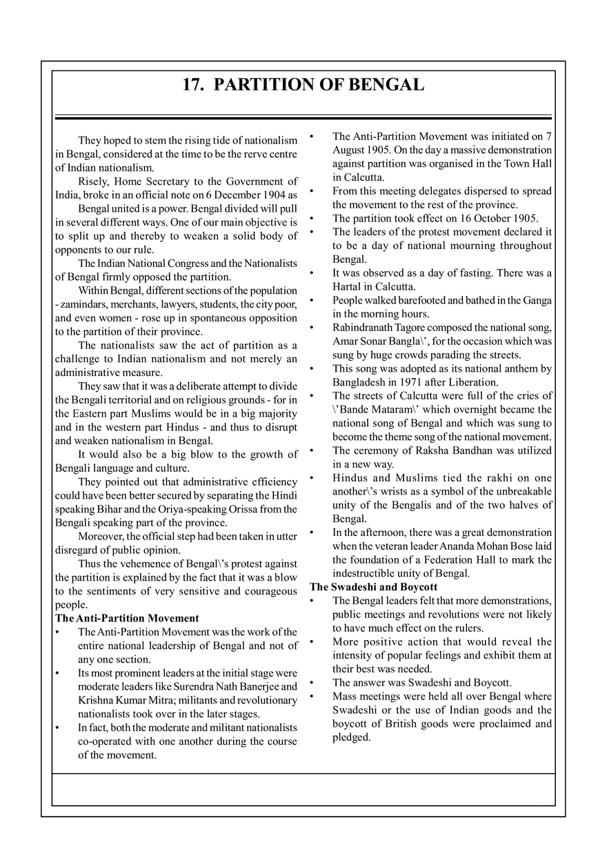 17. Partition of Bengal - Page 1