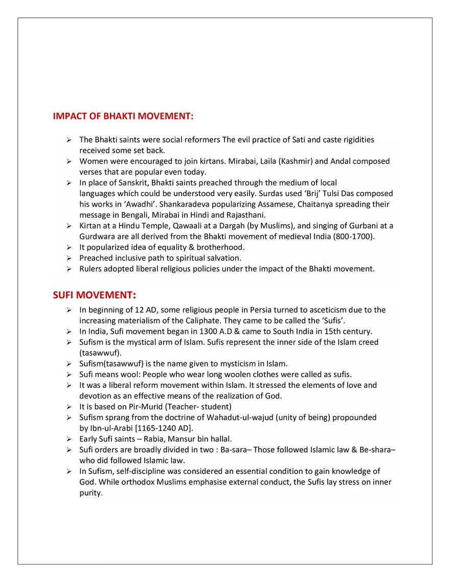 Bhakti and Sufi Movement - Page 9