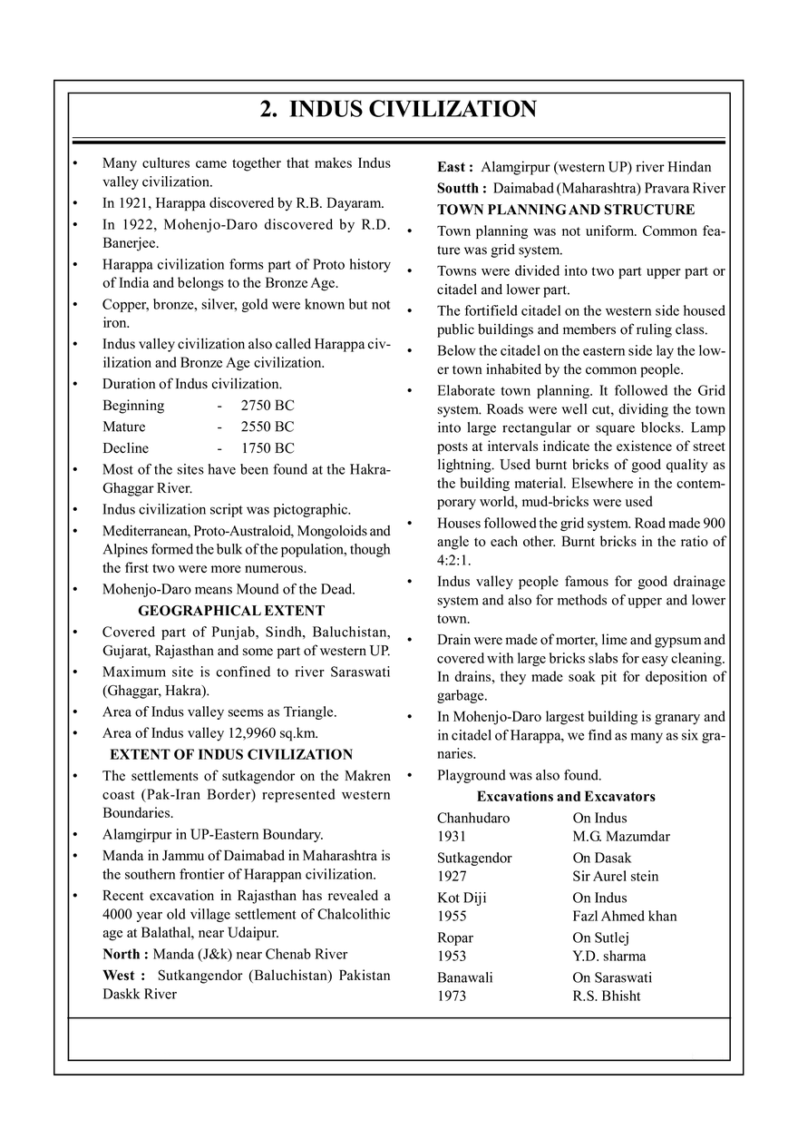 2. Indus Civilization - Page 1