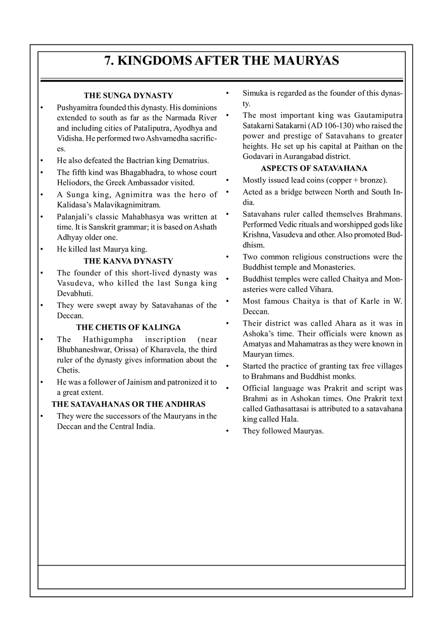 7. Kingdoms After the Mauryas - Page 1