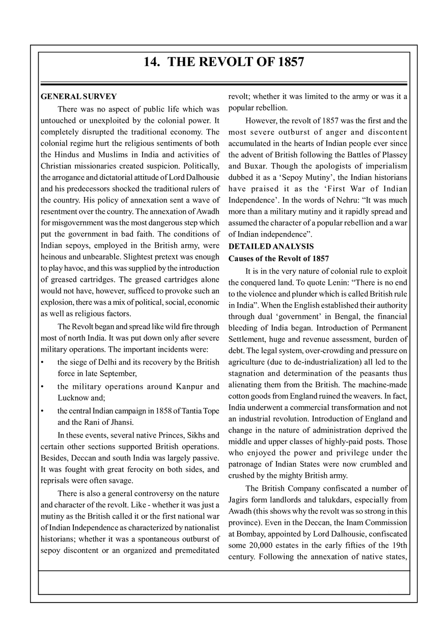 14. The Revolt of 1857 - Page 1