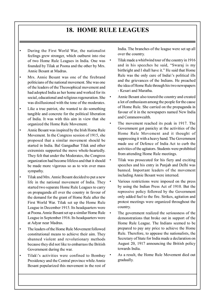 18. Home Rule Leagues - Page 1