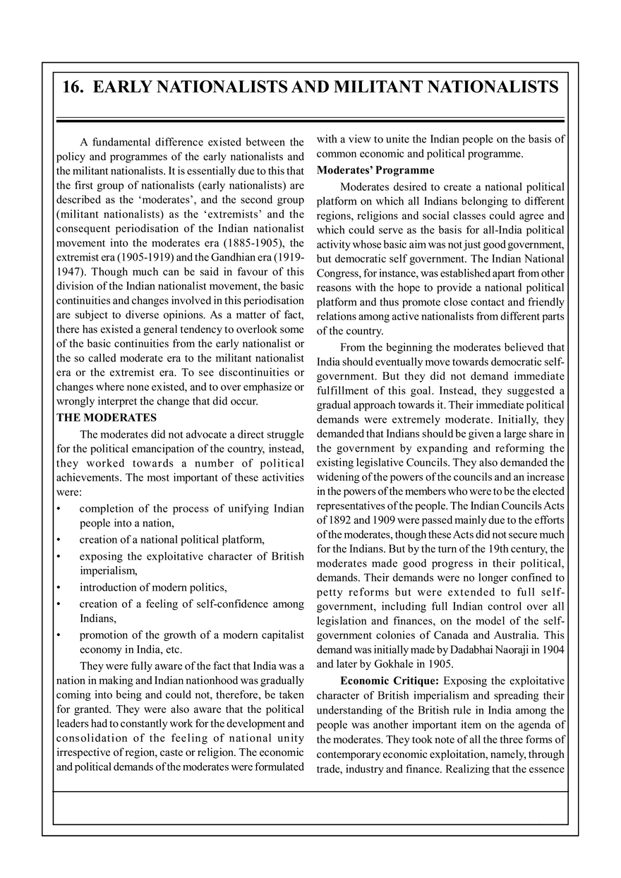 16. Early Nationalists and Militant Nationalists - Page 1