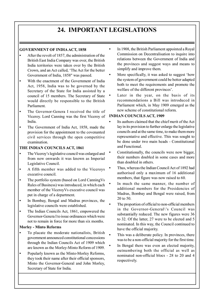 24. Important Legislations - Page 1