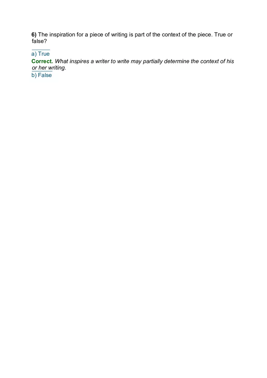 The Context of a Piece of Writing is the - Page 2