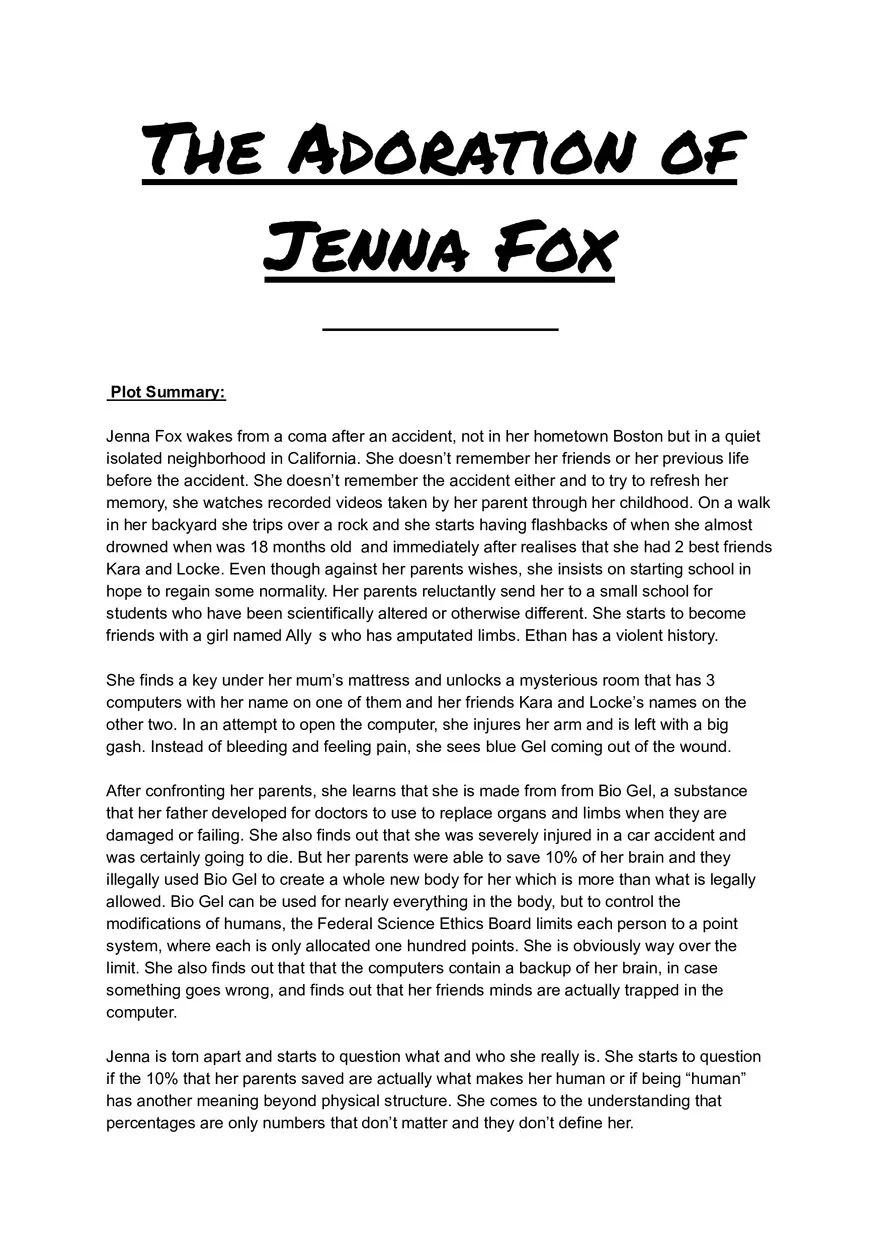 The Adoration of Jenna Fox - Page 1