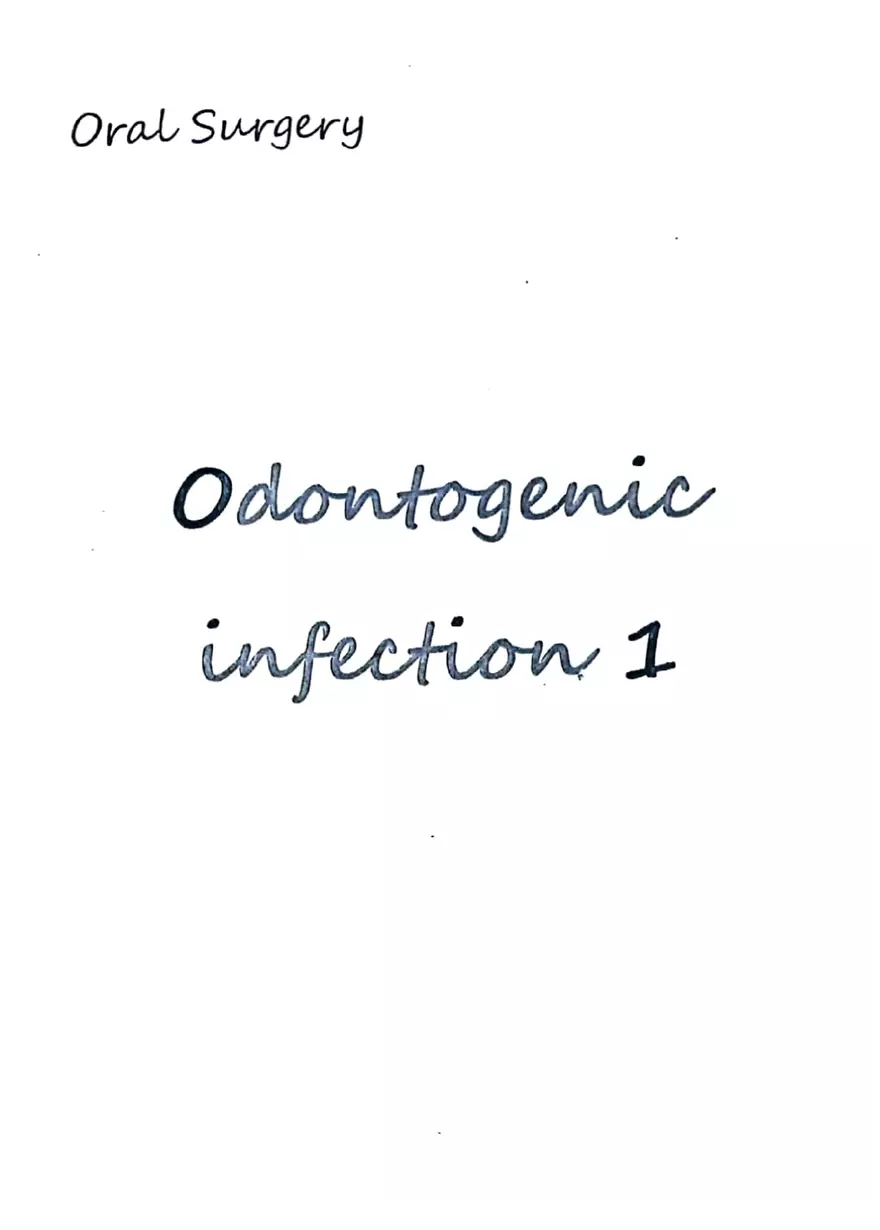 Odontogenic Infection 1 - Page 1