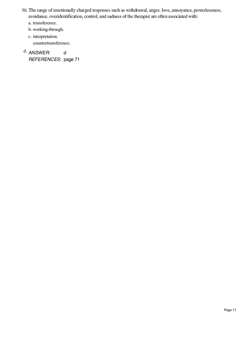 Chapter 4 Psychoanalytic Therapy Multiple Choice - Page 3