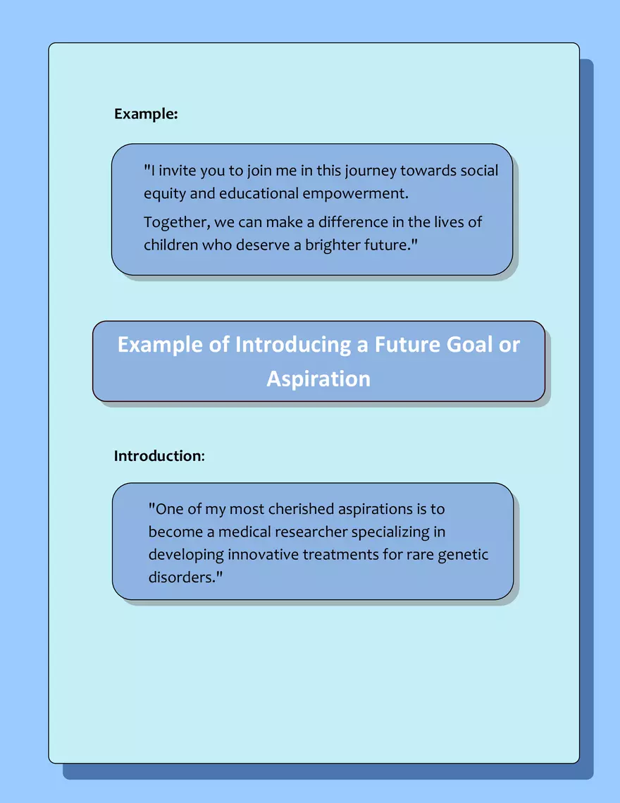 Introducing a Future Goal or Aspiration - Page 7