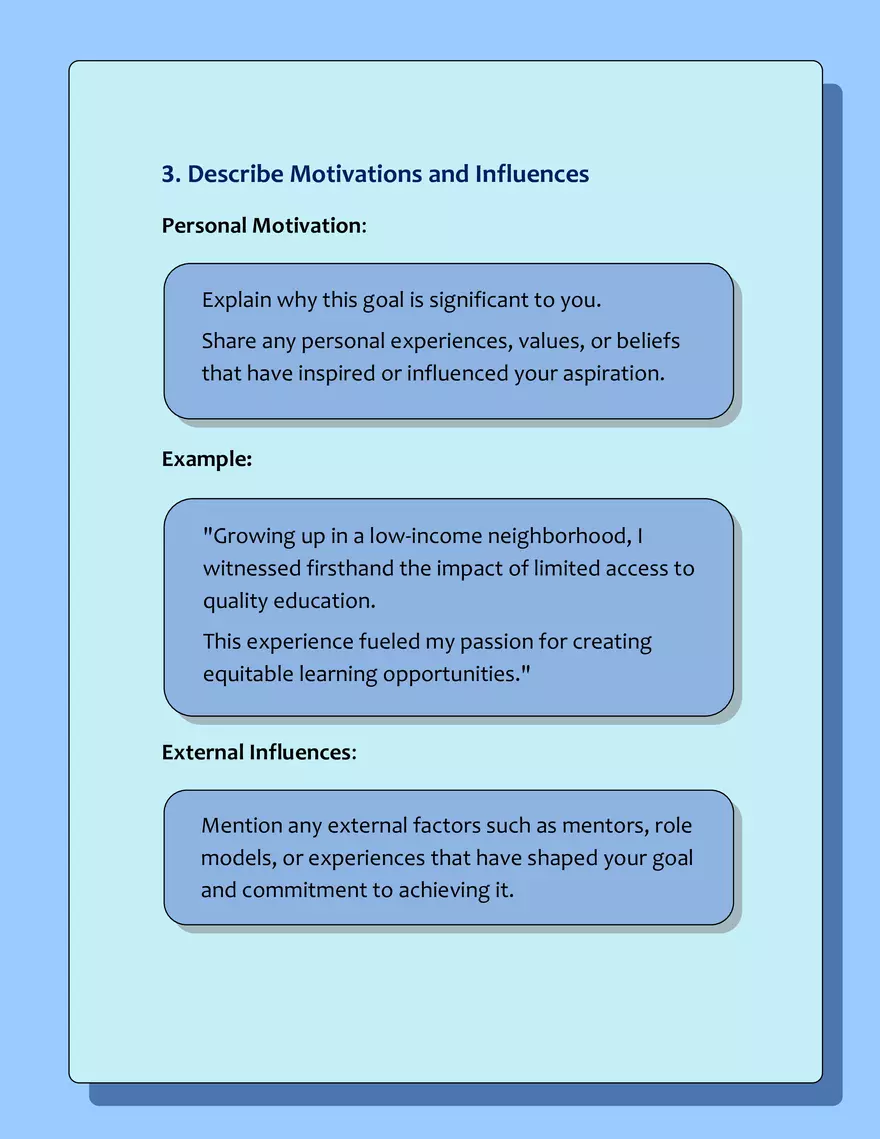 Introducing a Future Goal or Aspiration - Page 2