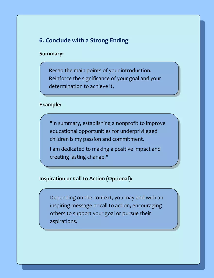 Introducing a Future Goal or Aspiration - Page 6