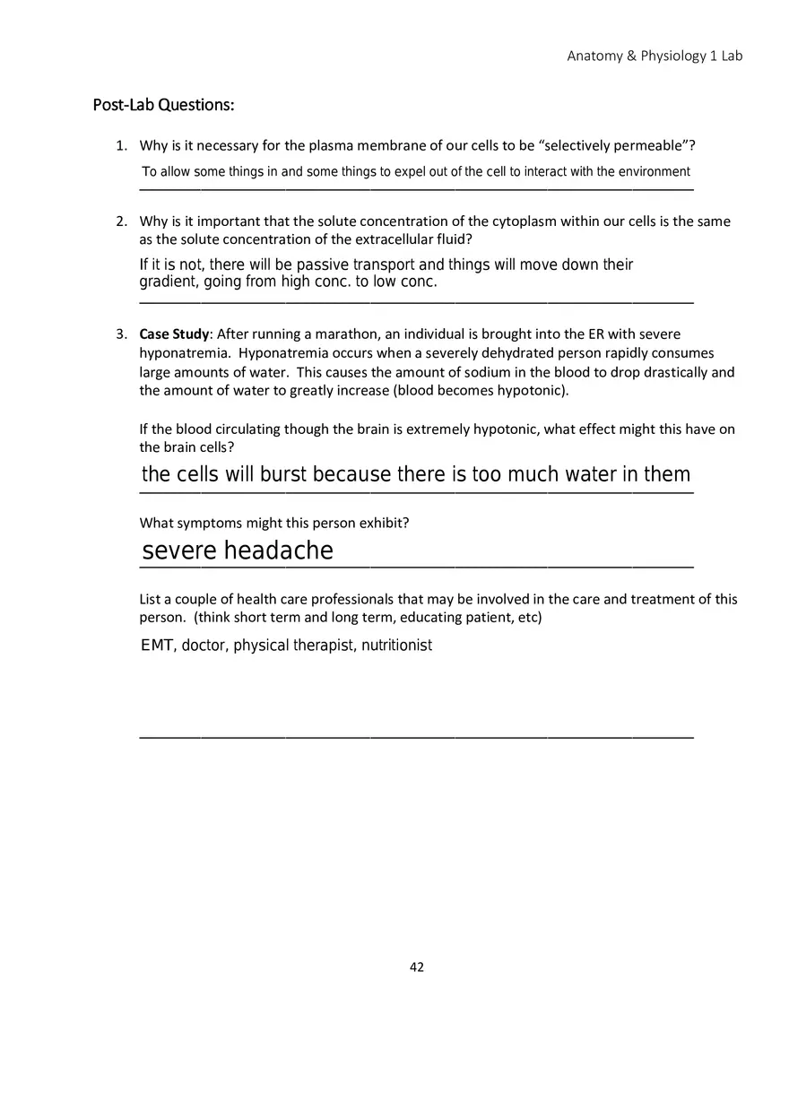 Lab 3 Cell Physiology Membrane Transport - Page 8