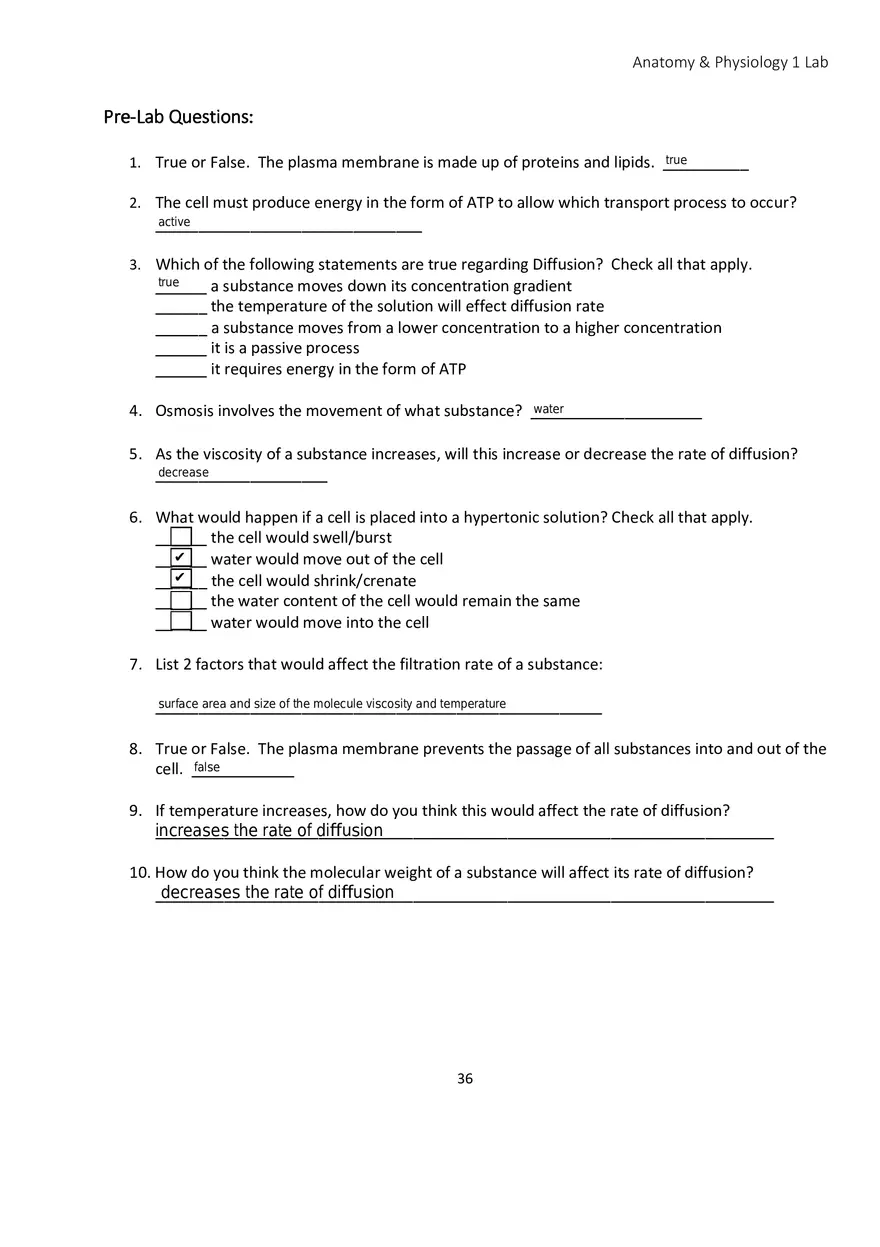 Lab 3 Cell Physiology Membrane Transport - Page 2