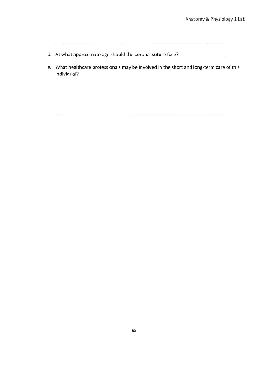 Lab 5 Skeletal System Axial Skeleton - Page 20