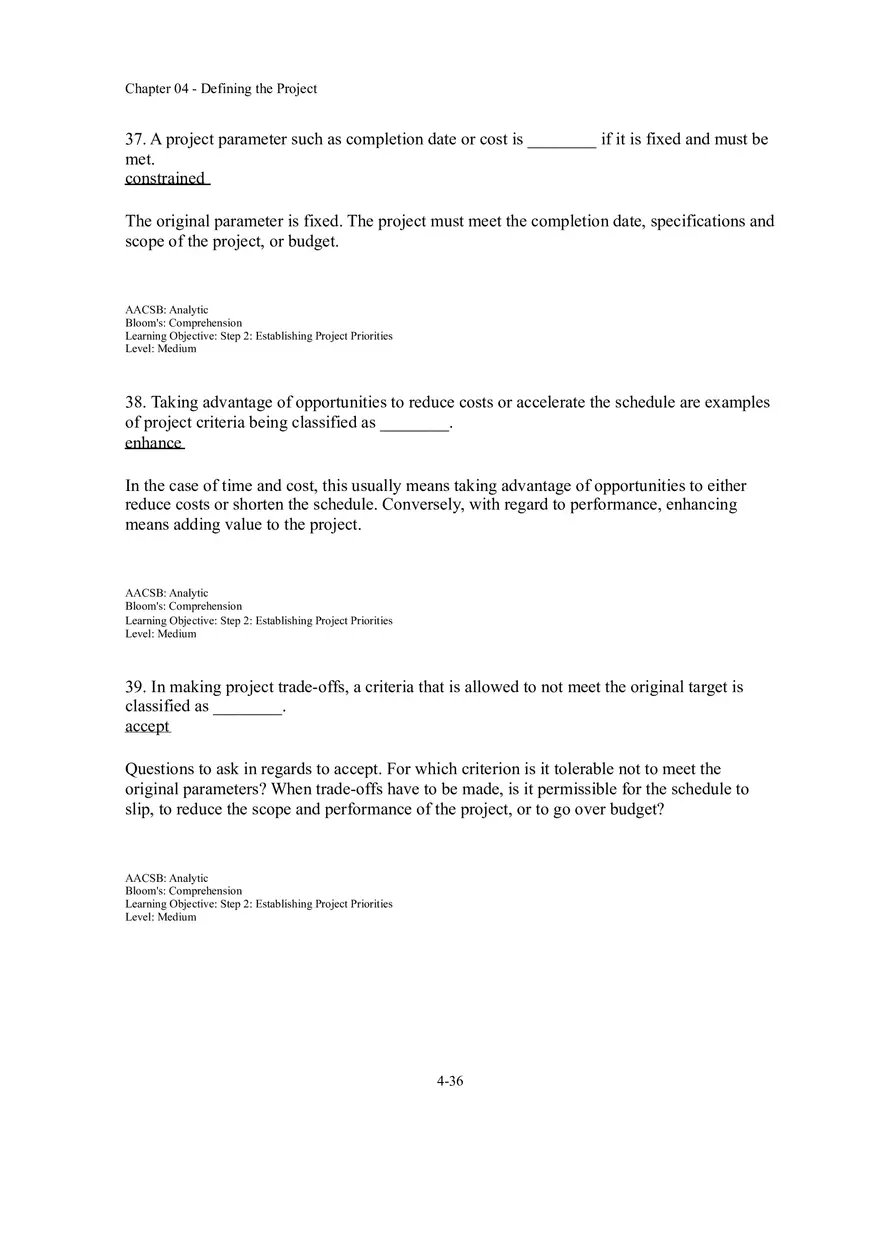 Chapter 04 Defining the Project Fill in the Blank - Page 3