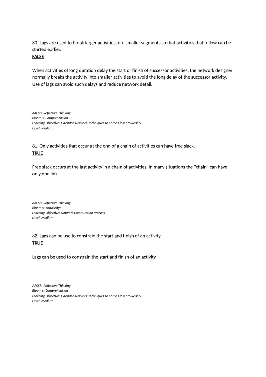 Chapter 06 Developing a Project Plan True False - Page 8