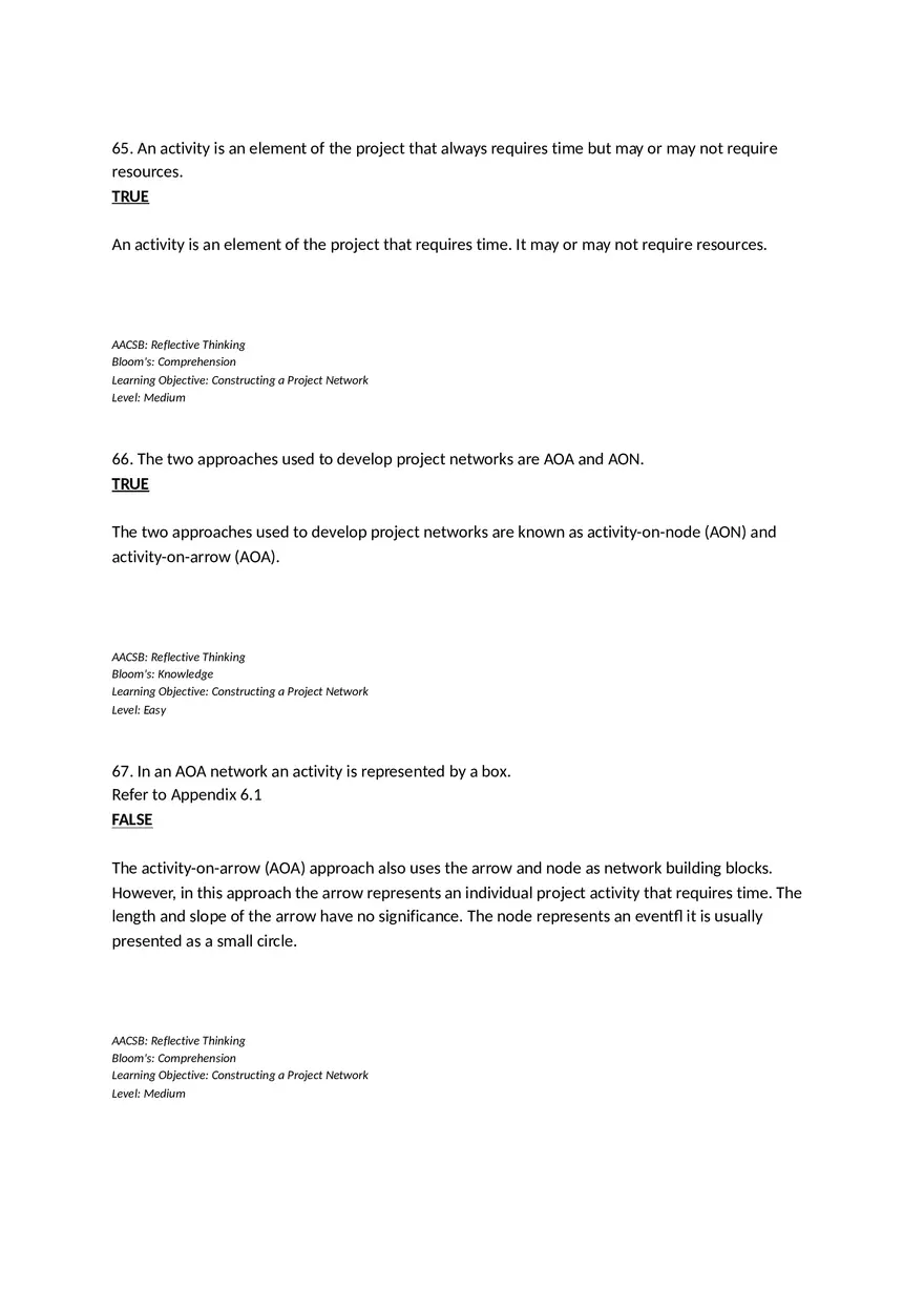 Chapter 06 Developing a Project Plan True False - Page 3