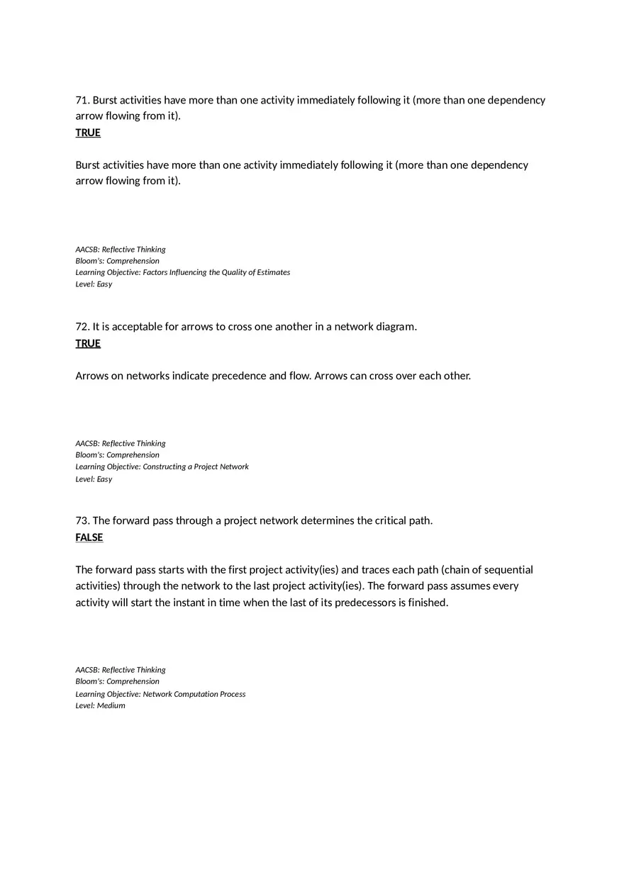 Chapter 06 Developing a Project Plan True False - Page 5