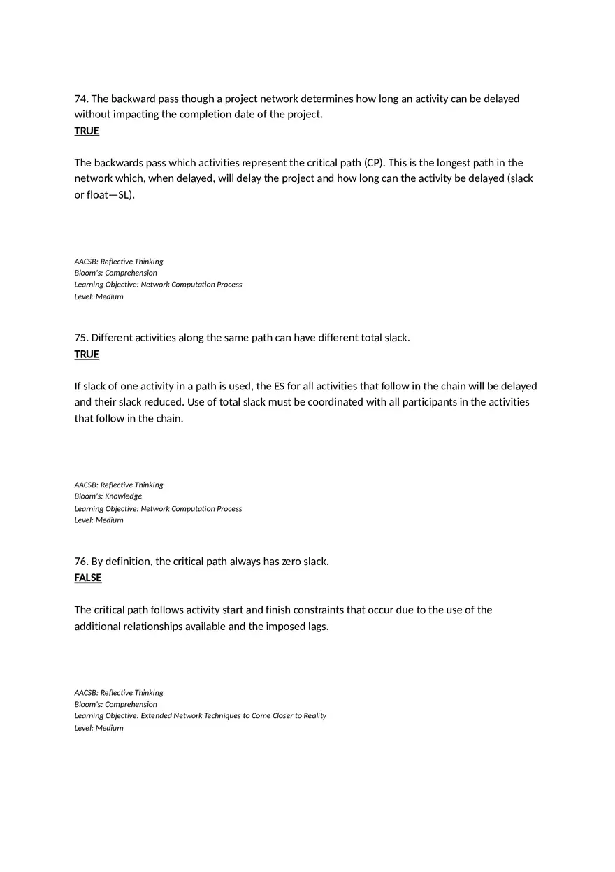 Chapter 06 Developing a Project Plan True False - Page 6