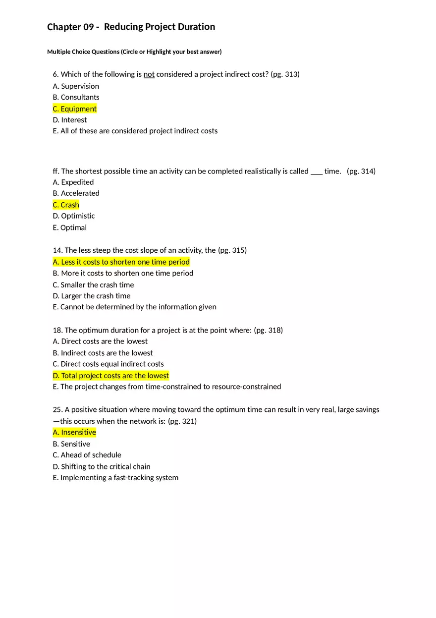 Chapter 09 - Reducing Project Duration - Page 1