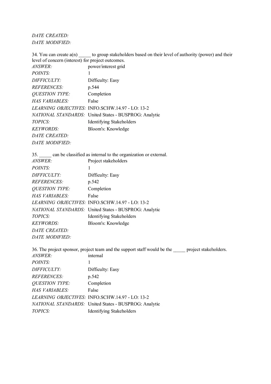 Chapter 13 Project Stakeholder Management Completion - Page 2