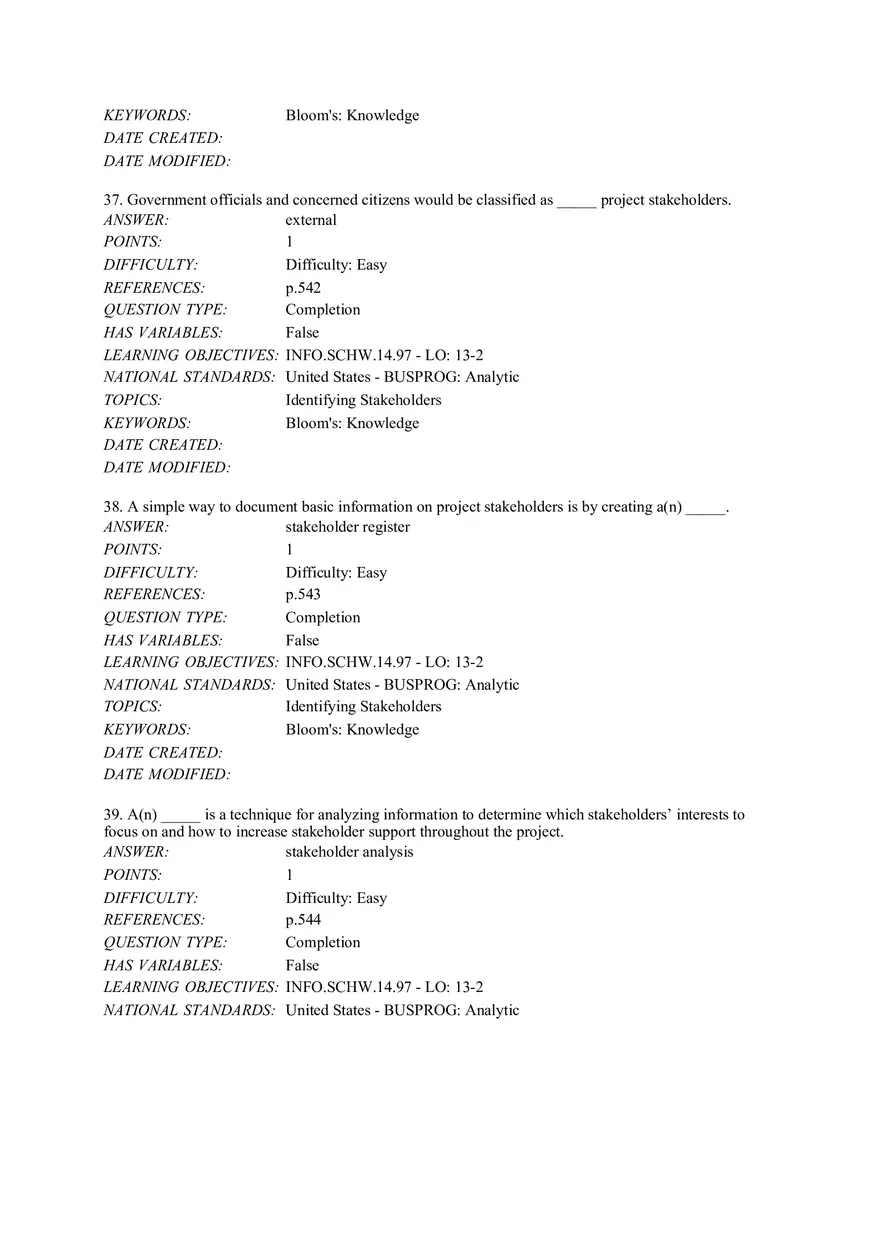 Chapter 13 Project Stakeholder Management Completion - Page 3