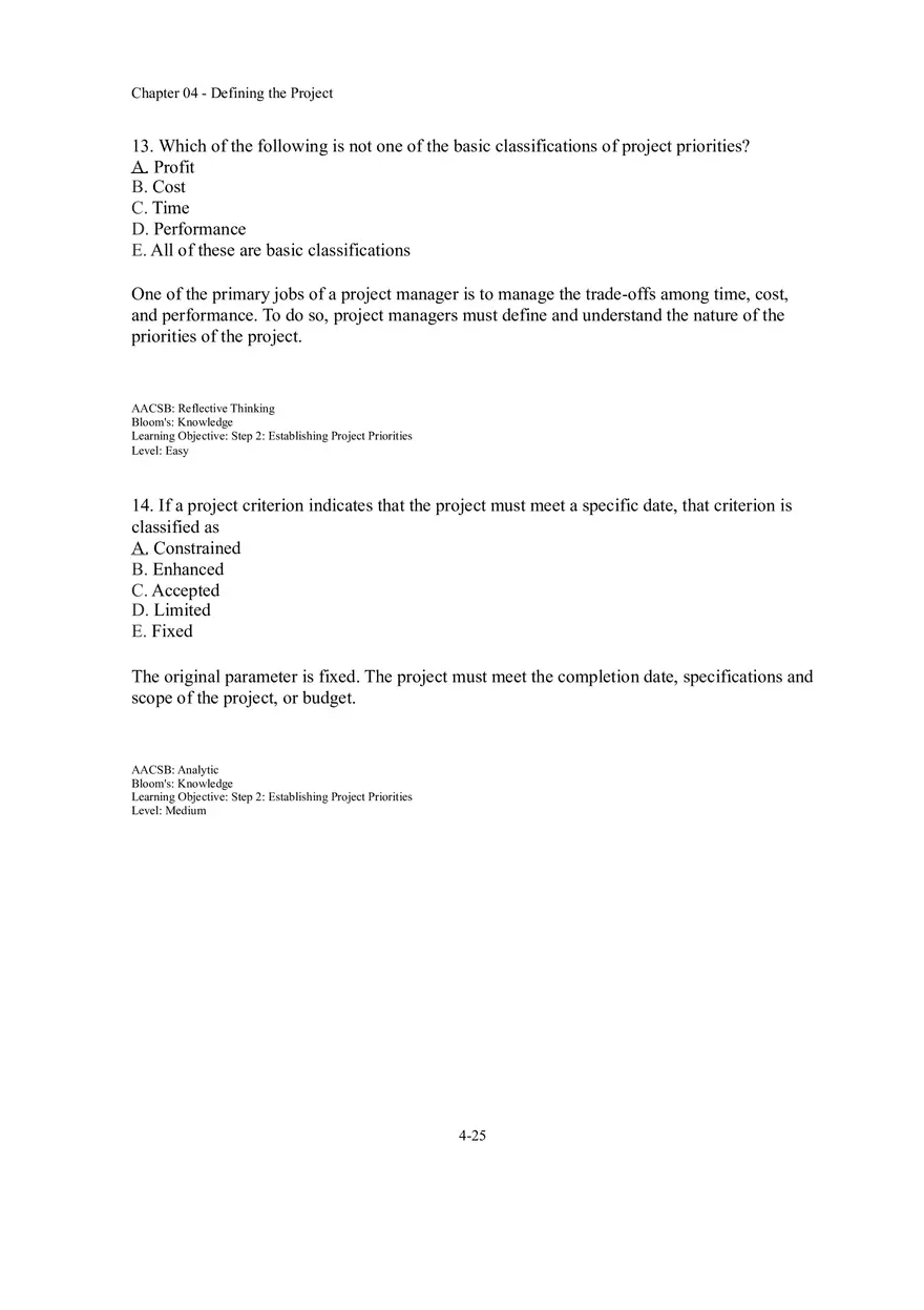 Chapter 04 Defining the Project Multiple Choice - Page 12