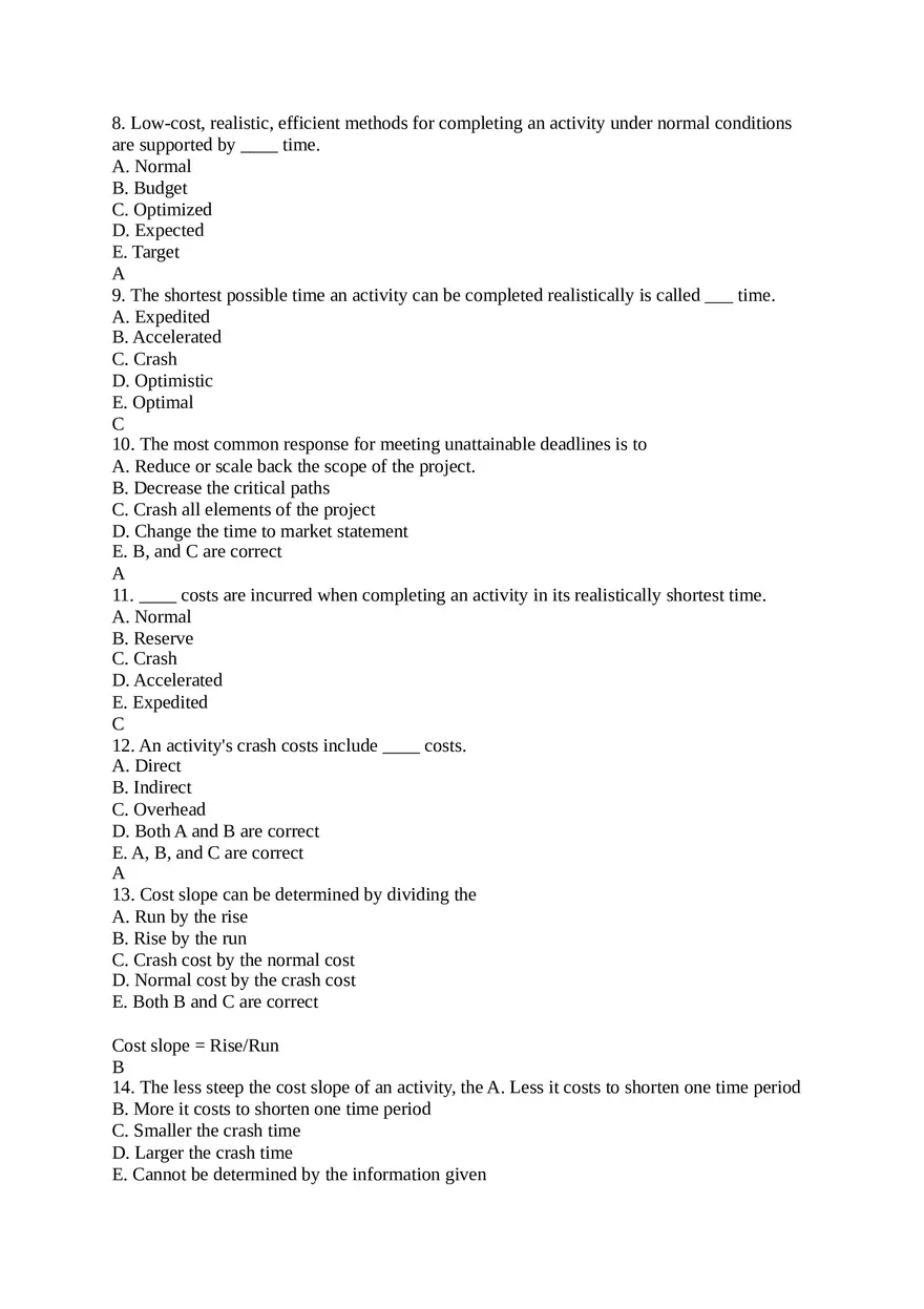 Project Management Quiz 2 - Page 2