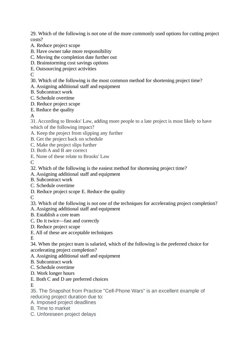 Project Management Quiz 2 - Page 5