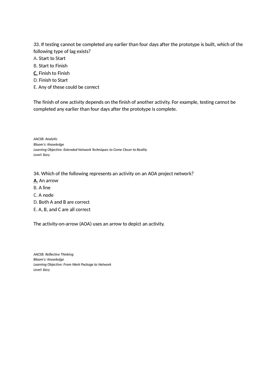 Chapter 06 Developing a Project Plan Multiple Choice - Page 9