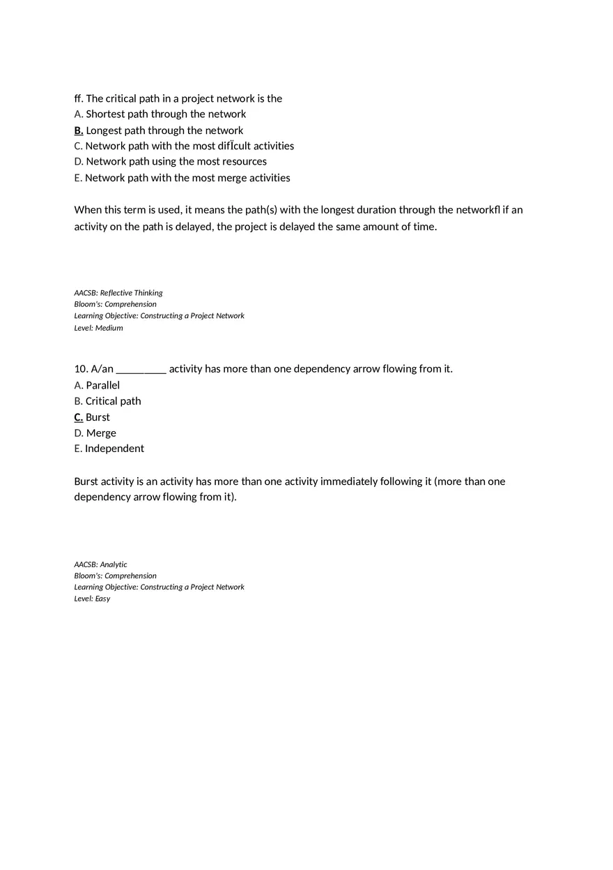 Chapter 06 Developing a Project Plan Multiple Choice - Page 13