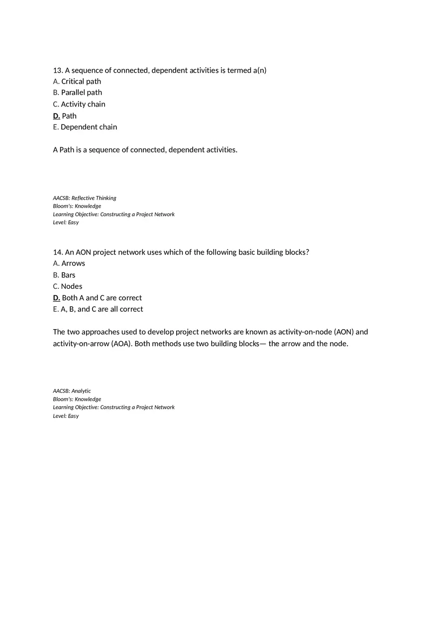 Chapter 06 Developing a Project Plan Multiple Choice - Page 15