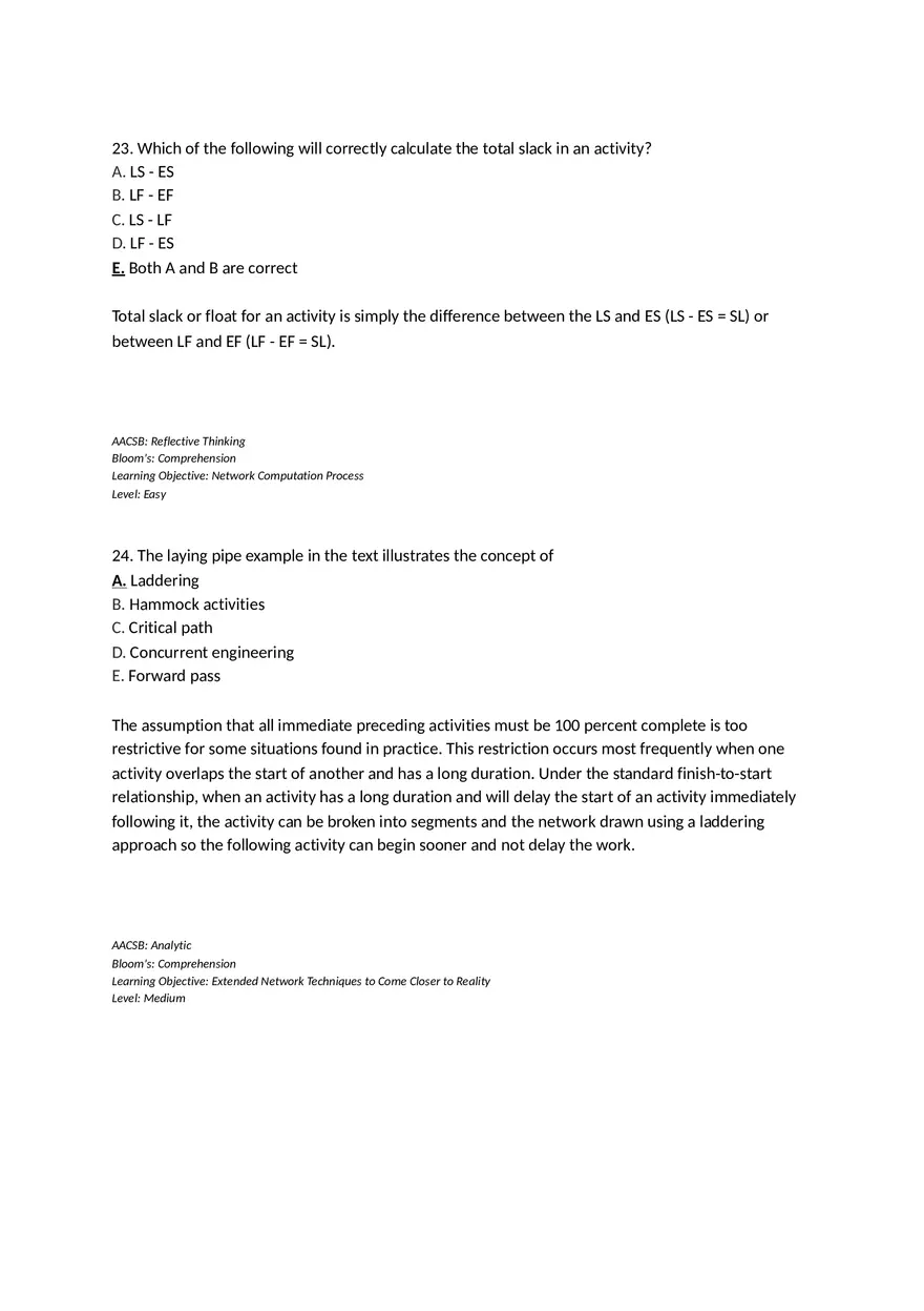 Chapter 06 Developing a Project Plan Multiple Choice - Page 4