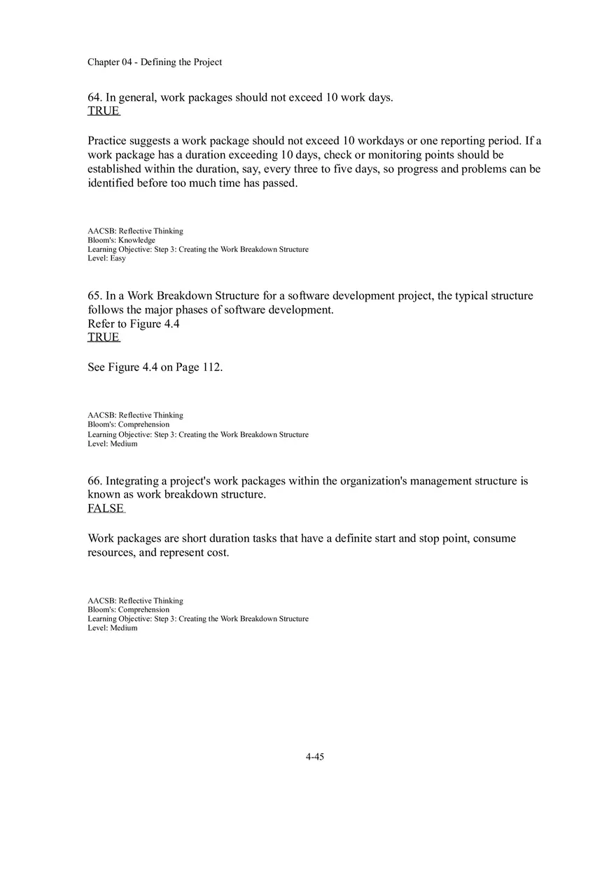 Chapter 04 Defining the Project True False - Page 4