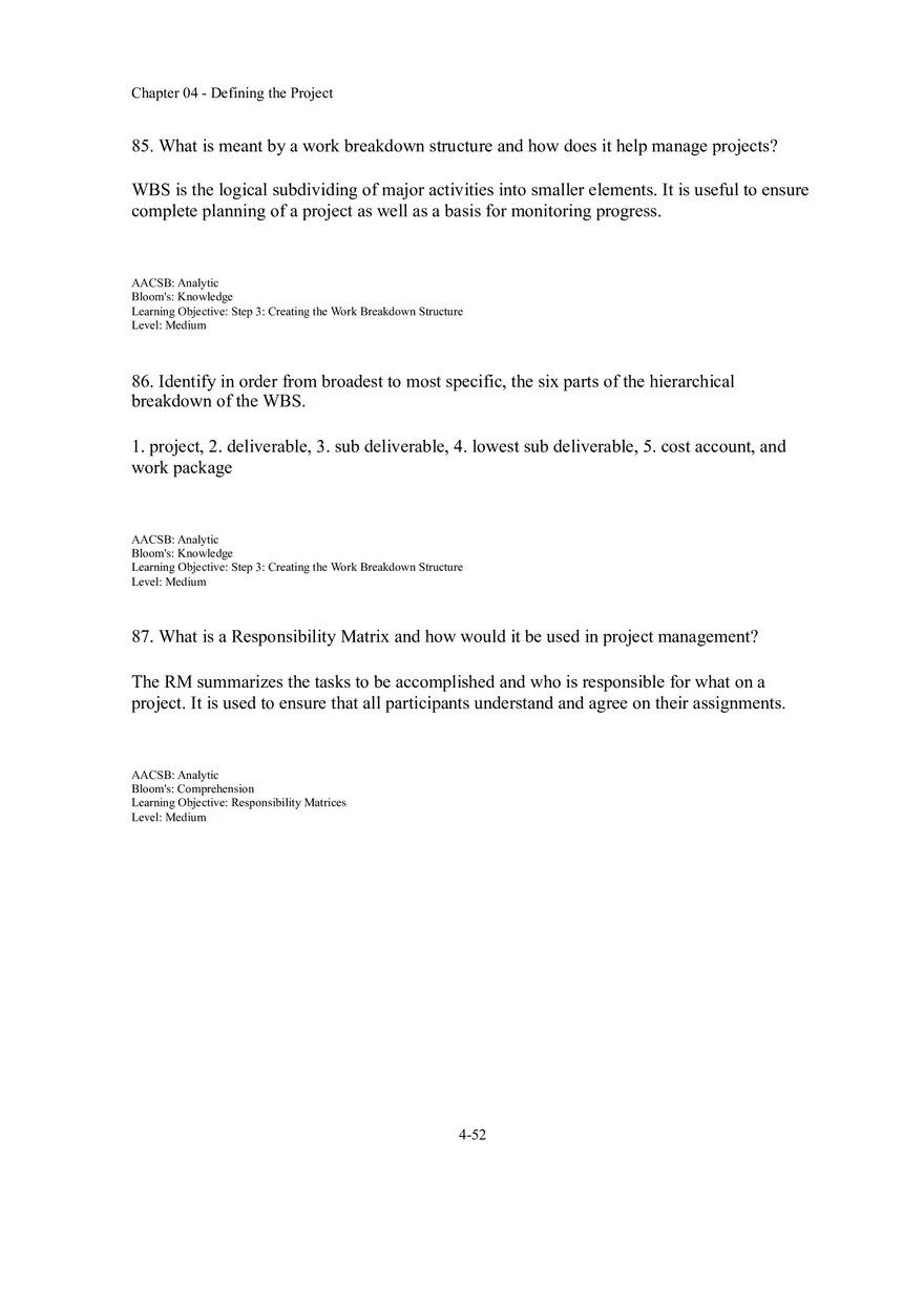 Chapter 04 Defining the Project Short Answer - Page 3