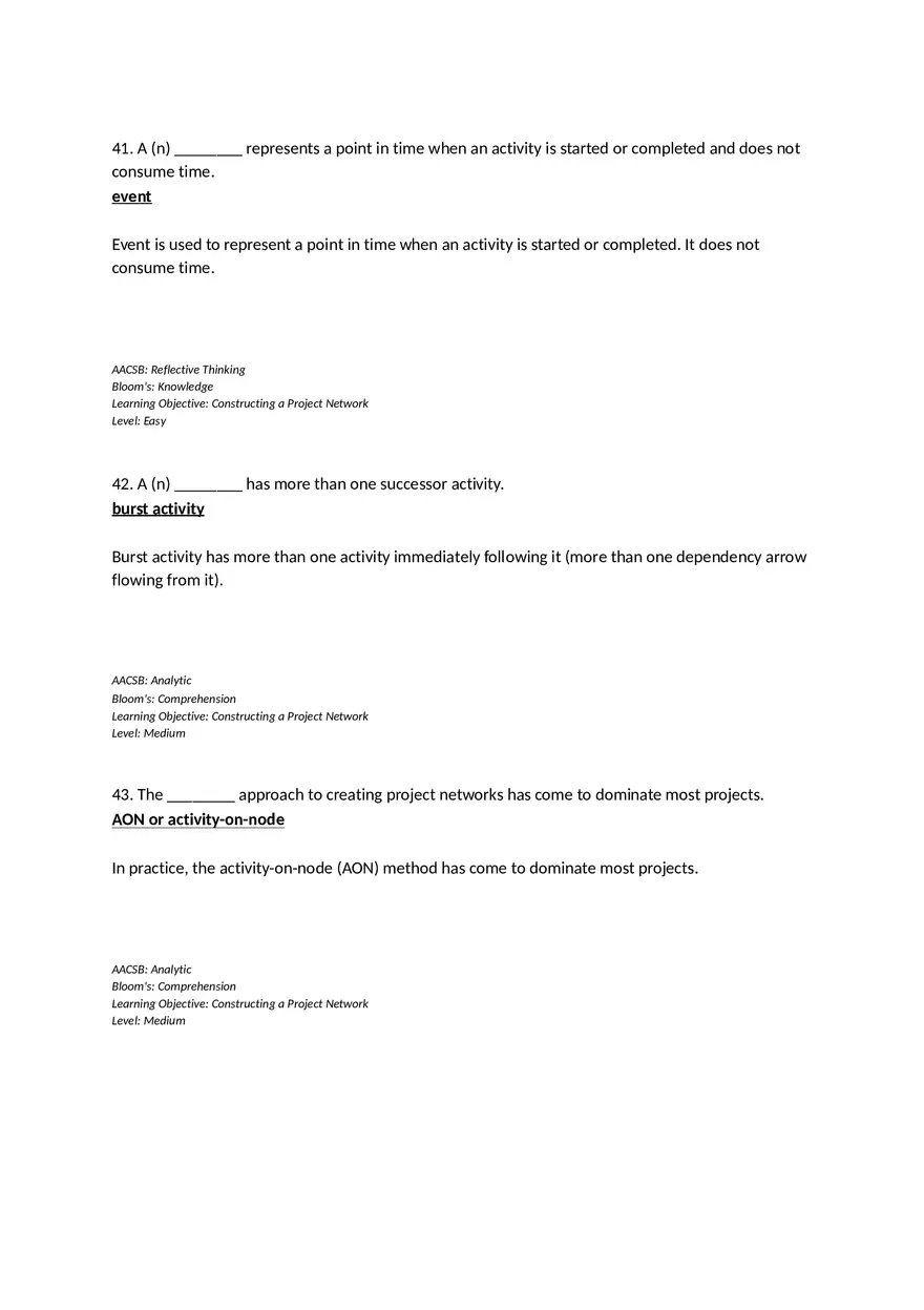 Chapter 06 Developing a Project Plan Fill in the Blank - Page 3