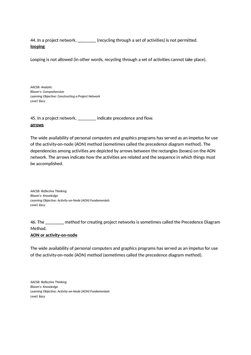 Chapter 06 Developing a Project Plan Fill in the Blank - Page 4