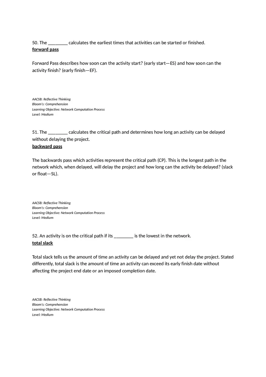 Chapter 06 Developing a Project Plan Fill in the Blank - Page 6